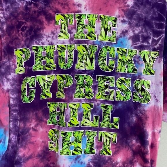 Med 2022 CYPRESS HILL "Phuncky Sh t" Purple Blue Red Tie-Dye Concert Tee - Picture 4 of 8